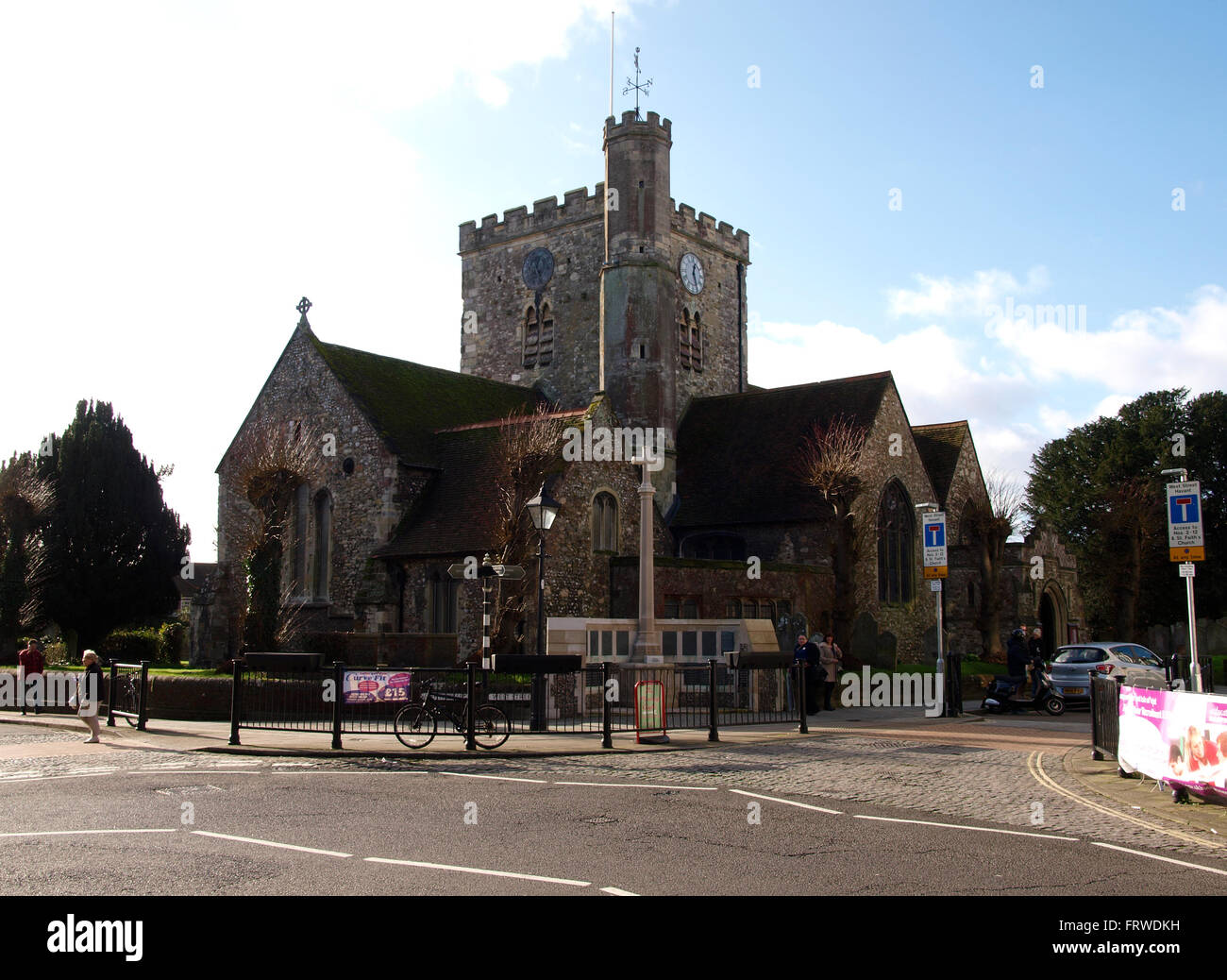 La foi, l'église Saint-Laurent Havant, Hampshire, Royaume-Uni Banque D'Images