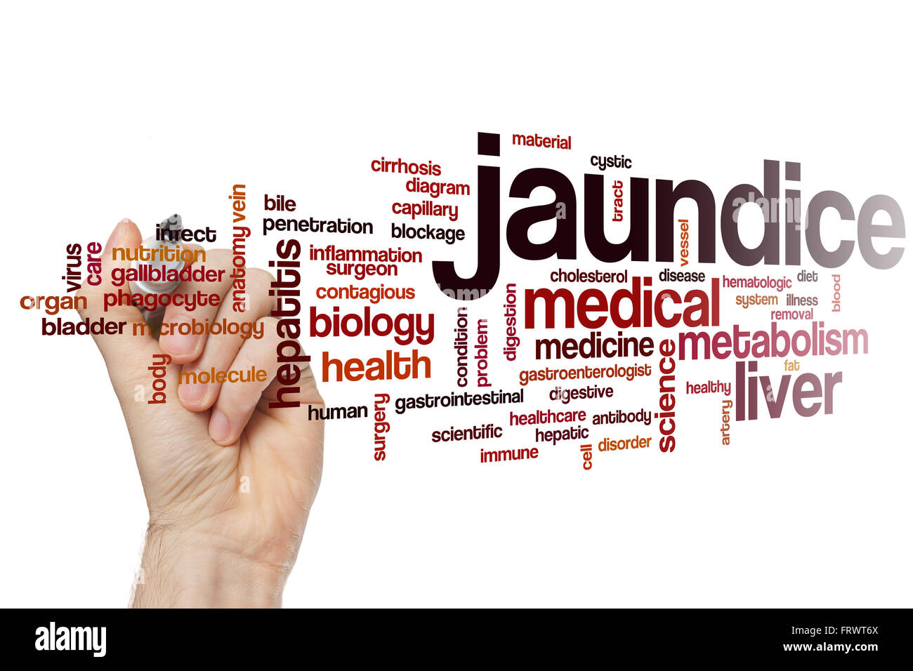 Jaunisse mot concept cloud Banque D'Images