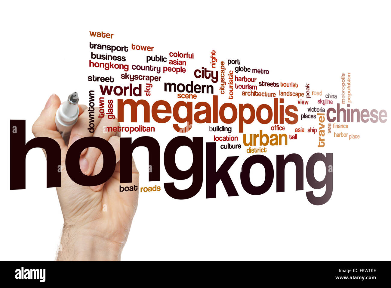 Hong Kong mot concept cloud Banque D'Images