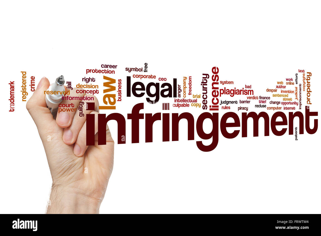 Nuage de mots d'infraction Banque D'Images