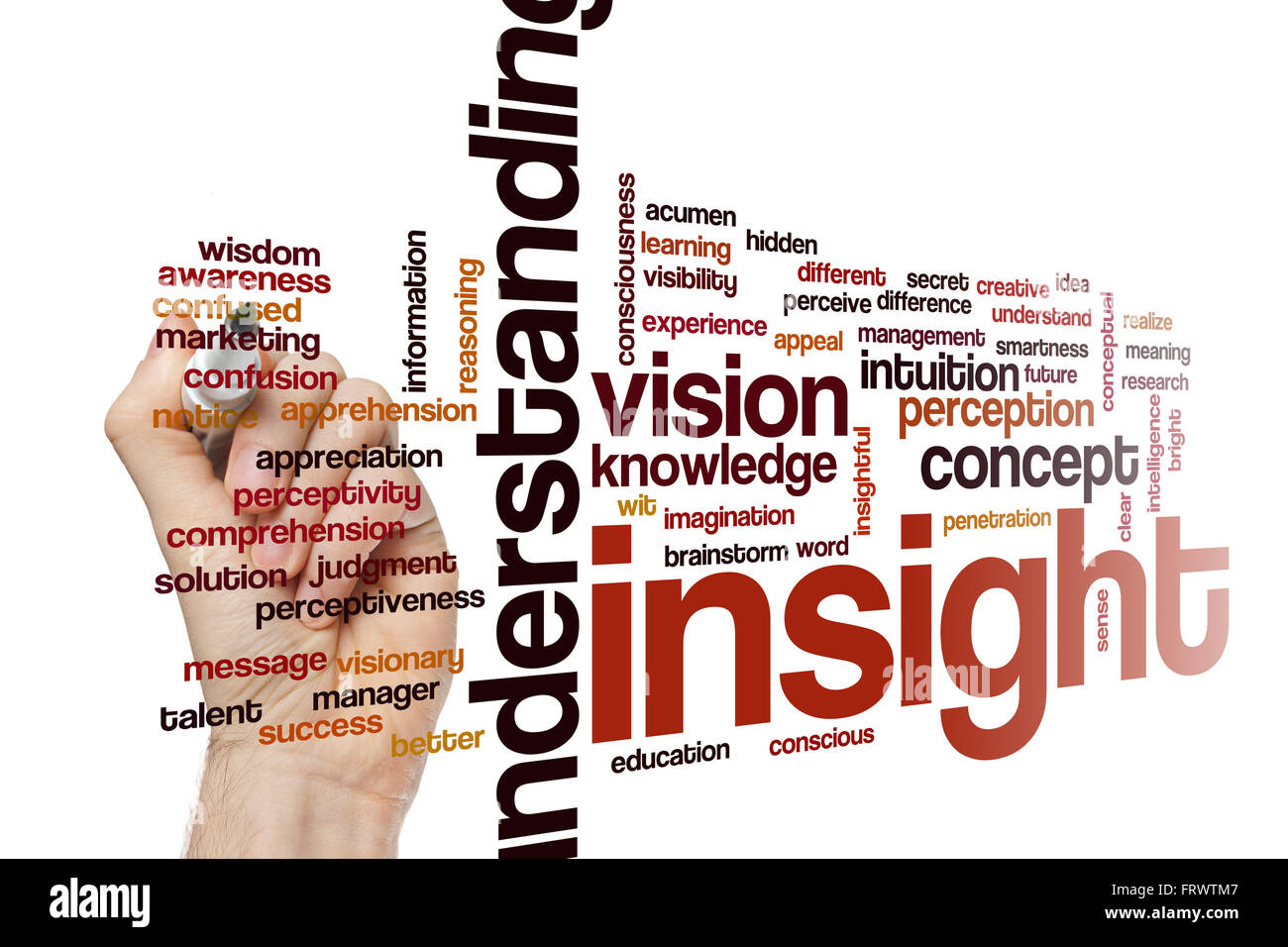 Insight Nuage de mots Banque D'Images