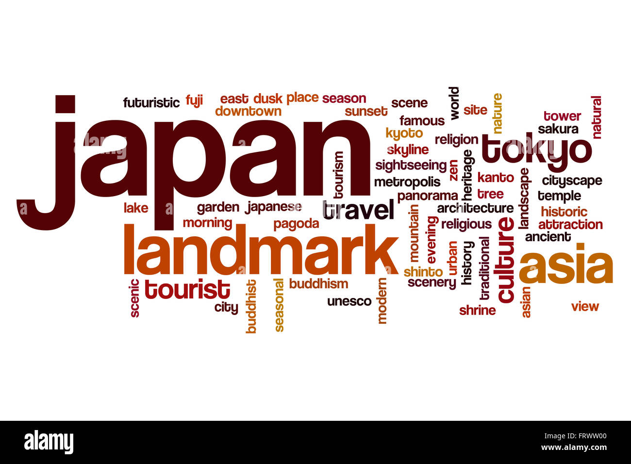 Le Japon Nuage de mots Banque D'Images