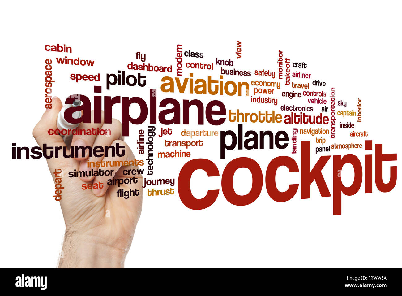 Nuage de mots de pilotage Banque D'Images