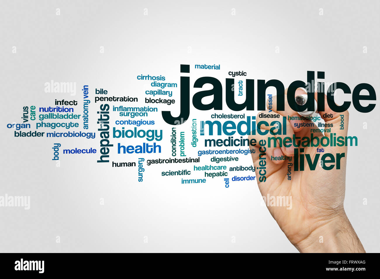 Jaunisse mot concept cloud Banque D'Images