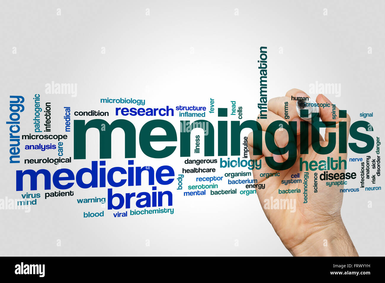 Mot méningite concept cloud Banque D'Images