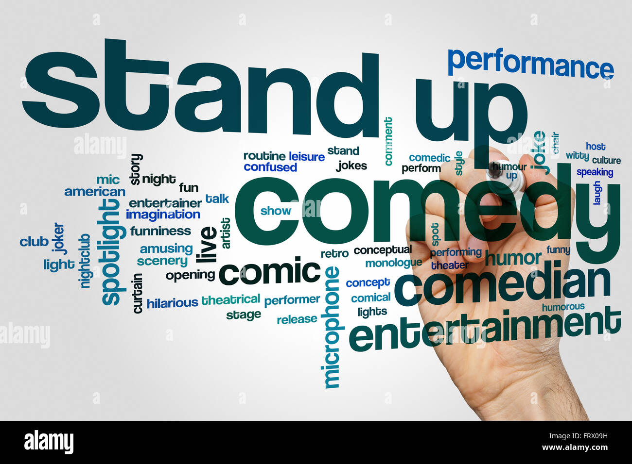 Stand up comedy concept word cloud background Banque D'Images