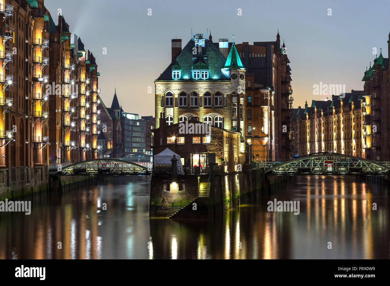 En construction Wasserschloss de Hansestadt Hamburg, Allemagne Banque D'Images