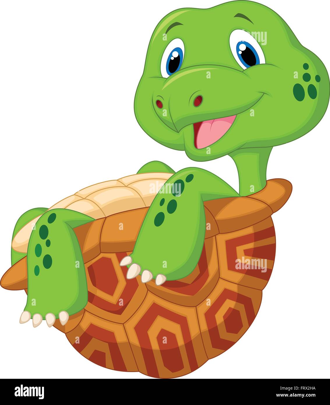 Cute cartoon tortue Illustration de Vecteur