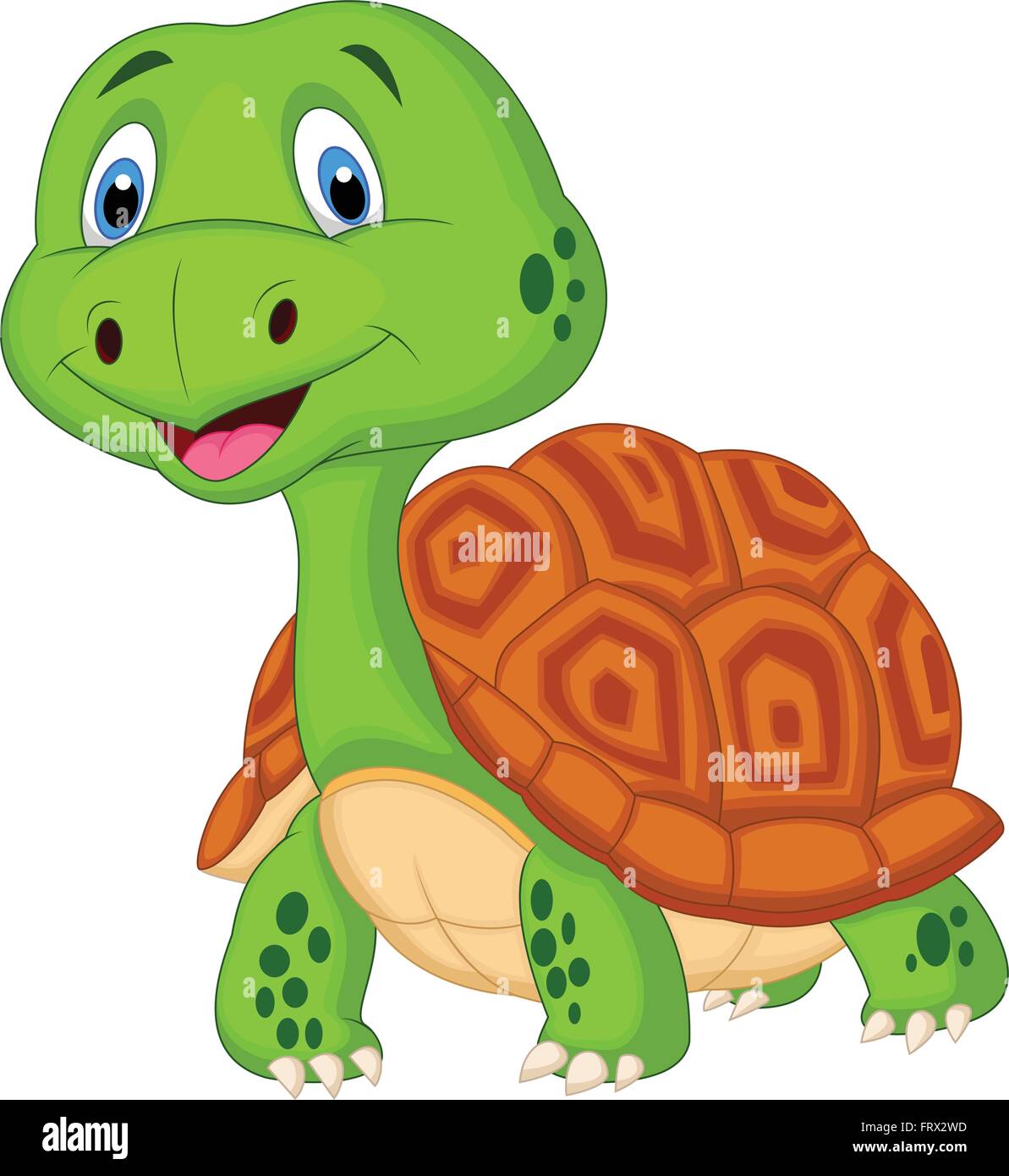 Cute cartoon tortue Illustration de Vecteur