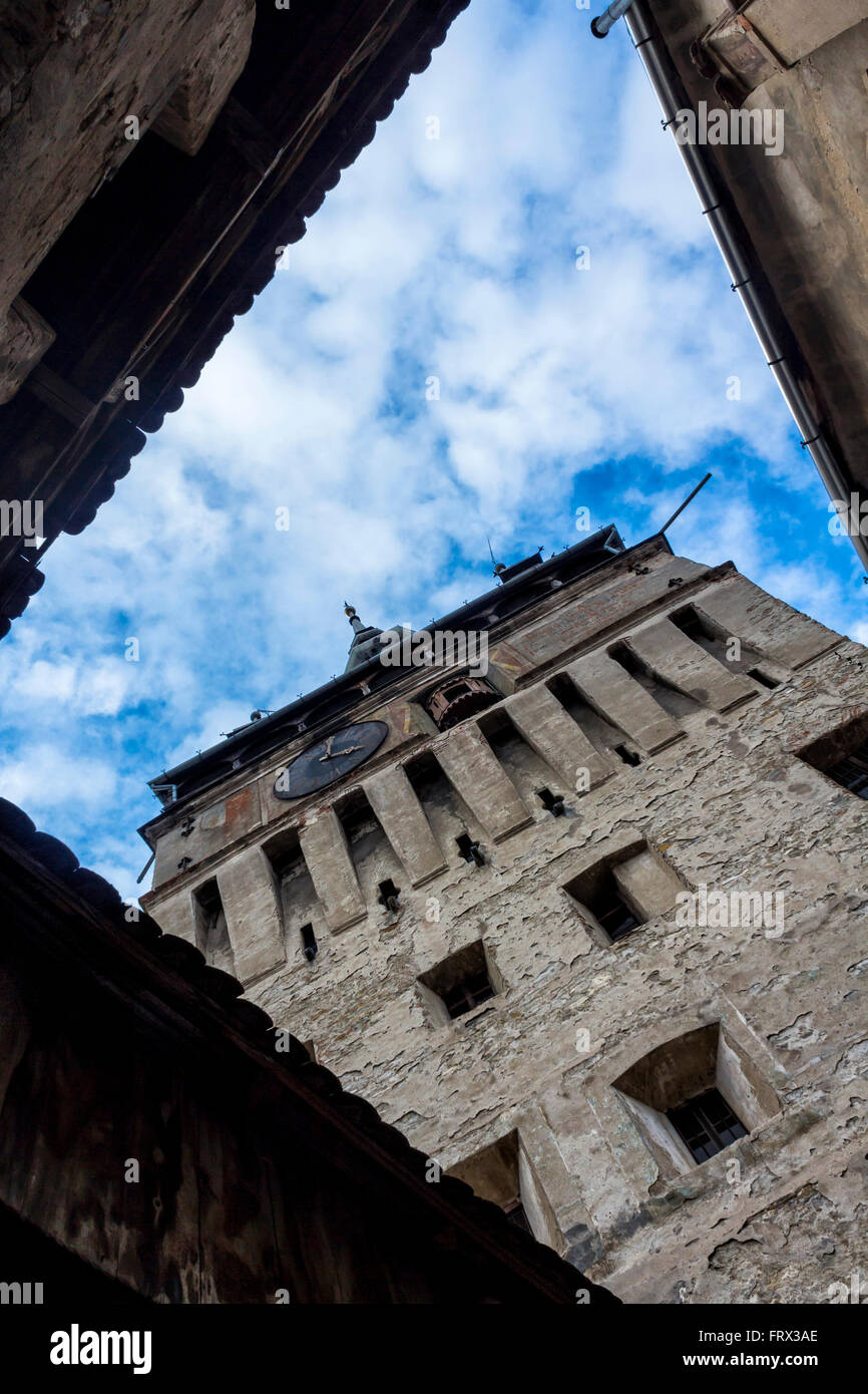 Tour de l'horloge à Sighisoara, Roumanie Banque D'Images