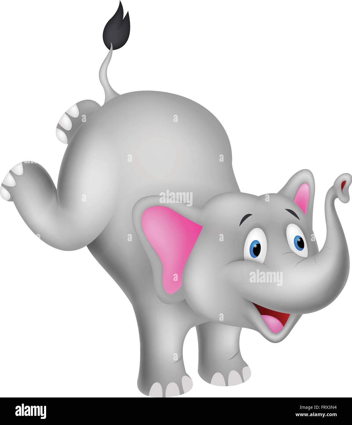 Elephant Cute cartoon Illustration de Vecteur