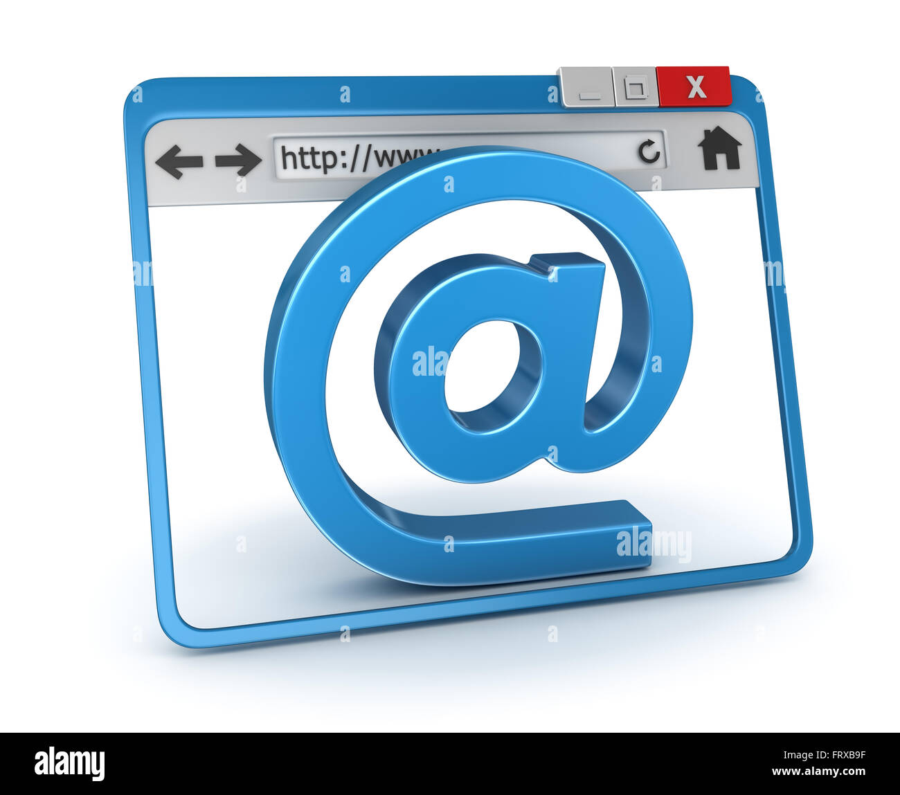 E-Mail Concept , c'est un calculateur générée et 3d rendu photo. Banque D'Images