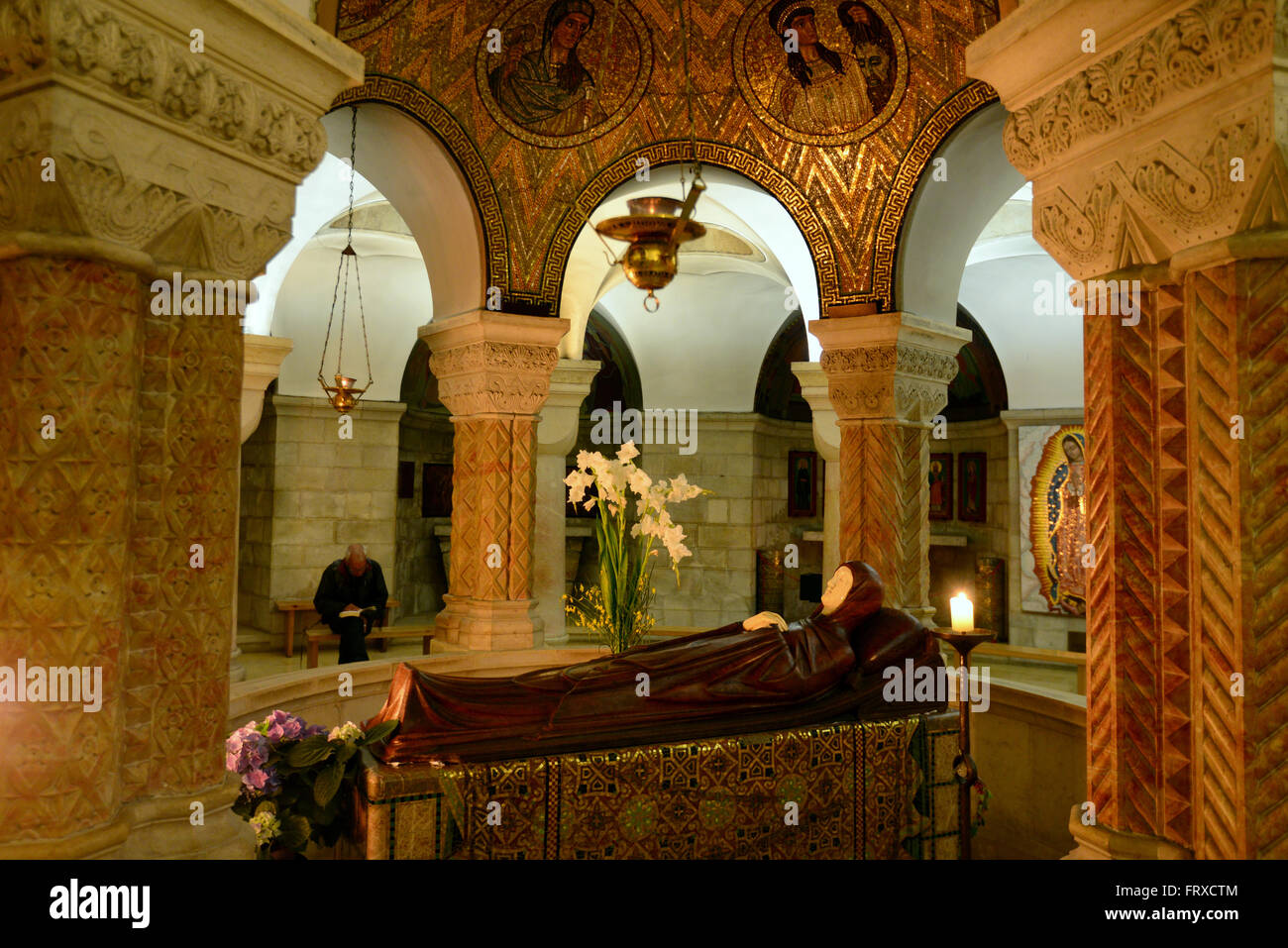 L'Abbaye de la Dormition sur le Mont Sion, Jérusalem, Israël Banque D'Images