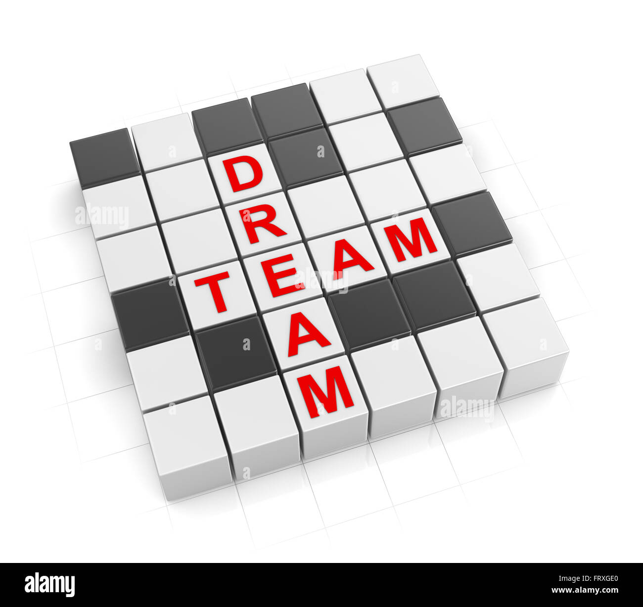 Série de mots croisés 3D , 3d sur l'image rendue. Banque D'Images