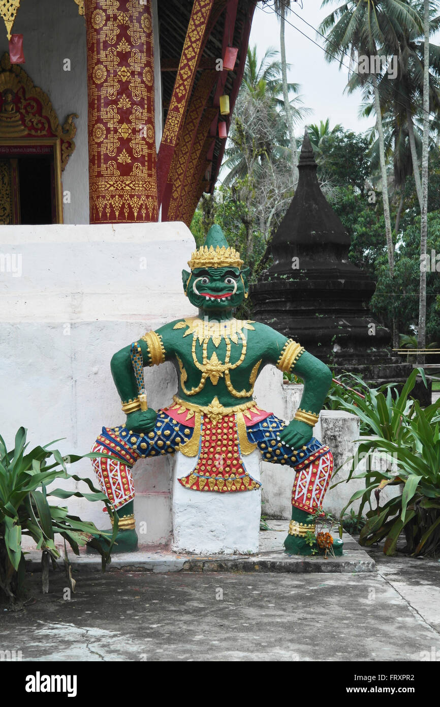 Statue du Temple à Luang Prabang - Laos Banque D'Images