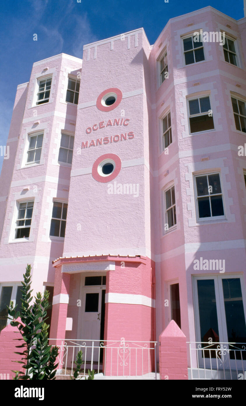 L'extérieur de l'Oceanic Mansions apartment building Art déco à Miami Banque D'Images