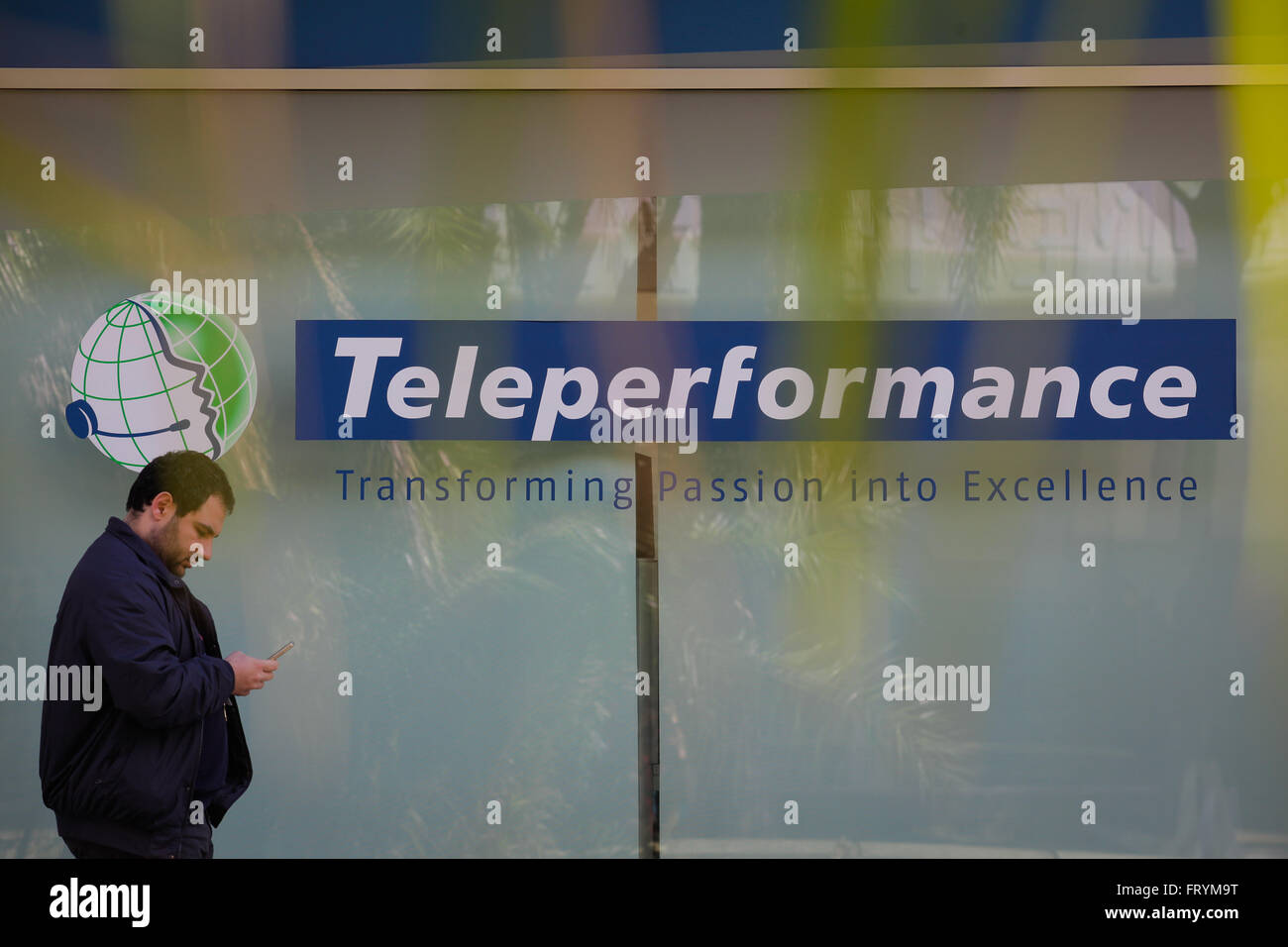Lisbonne, Portugal, le 22 mars, 2016. Siège de Teleperformance situé dans le Parque das Nações.© Helena Poncini/Alamy Live News Banque D'Images