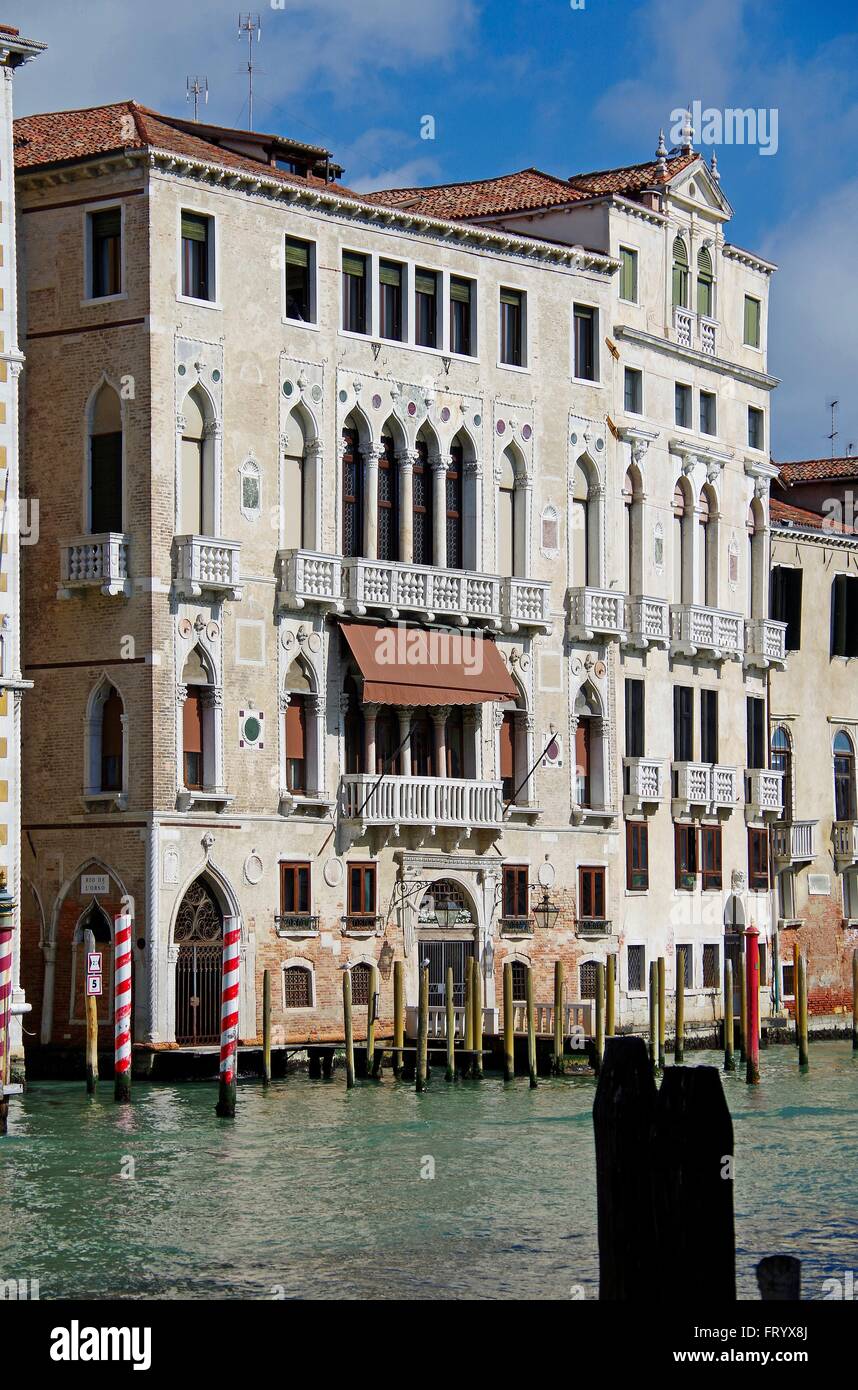 Venise, Italie, le Palazzo Barbaro, Grand canal Banque D'Images