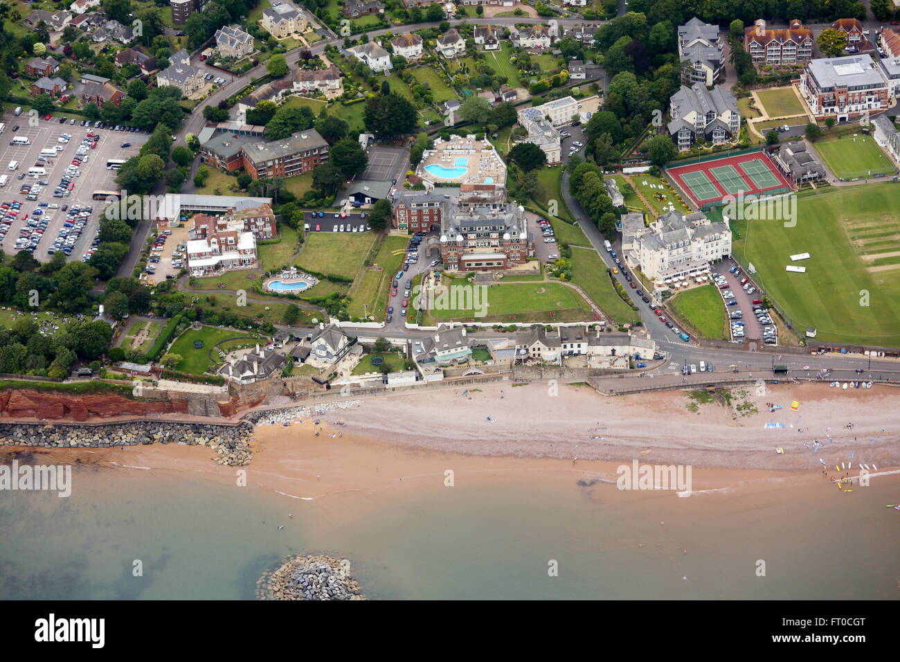 Vue aérienne de Sidmouth Banque D'Images