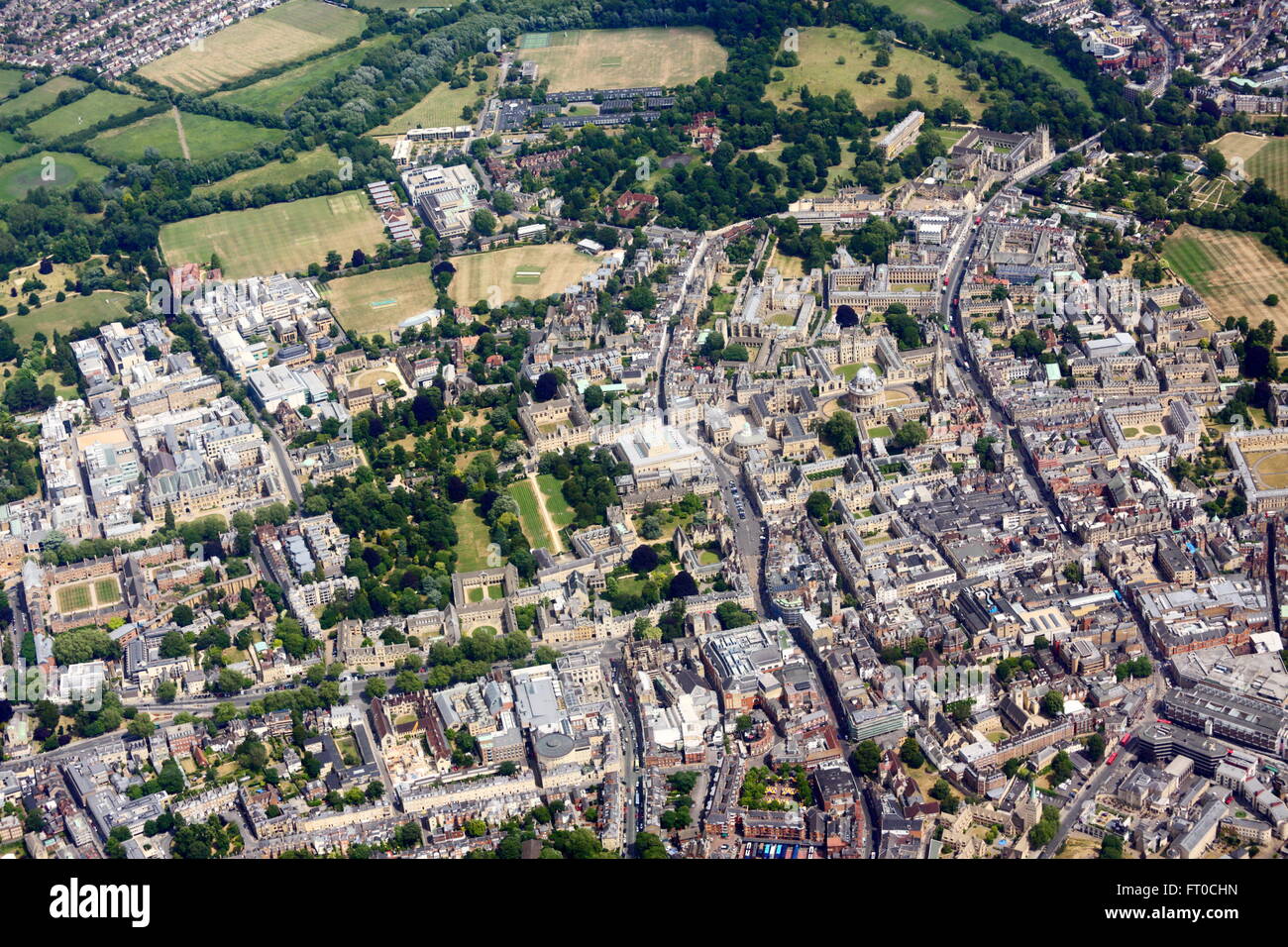 Vue aérienne d'Oxford Banque D'Images