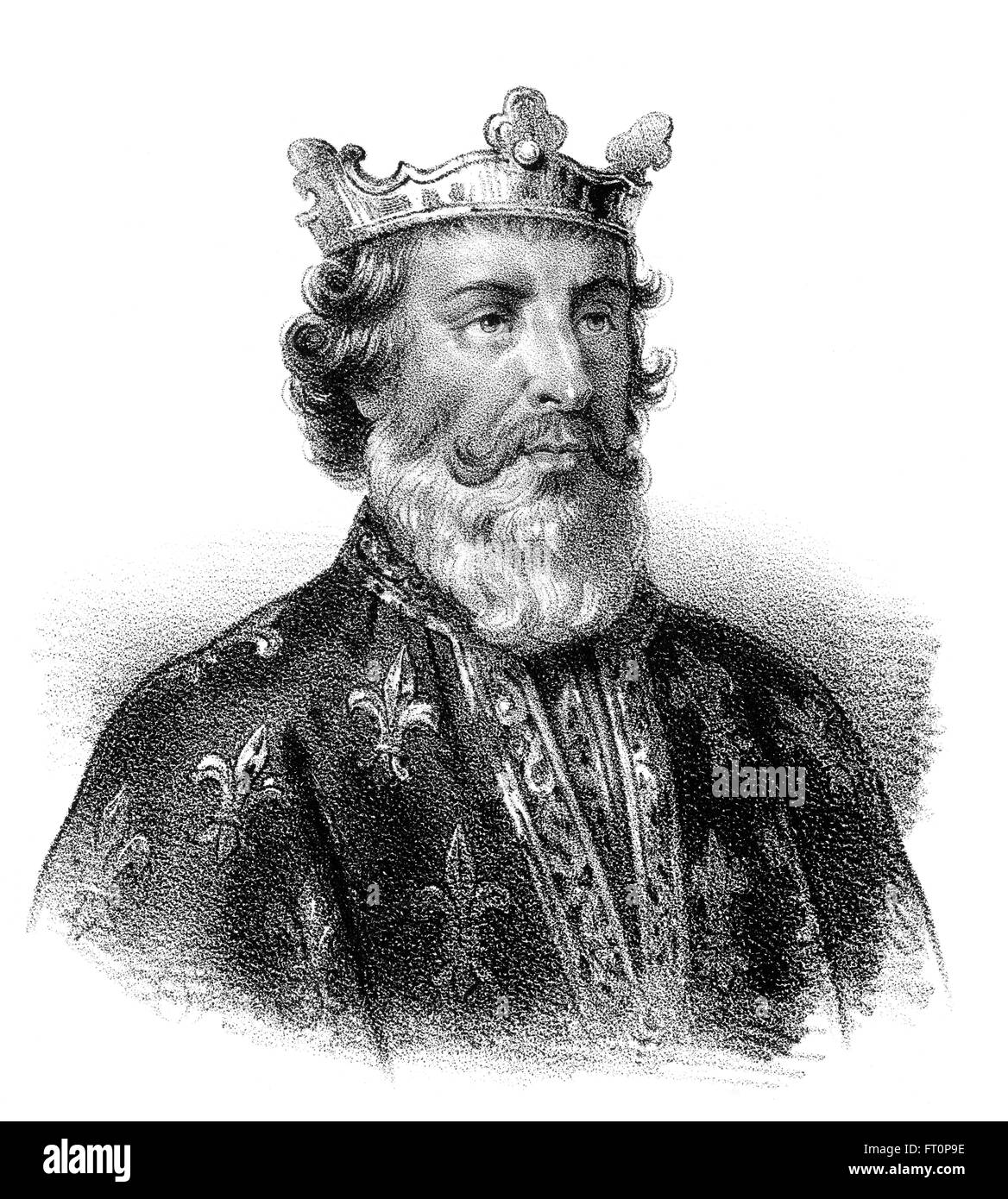 Chilpéric Ier I, ch. 539-584, roi Franc de la Neustrie ou Soissons, Chilperich I., um ein, 535-584 fränkischer König, Teilreich Neus Banque D'Images