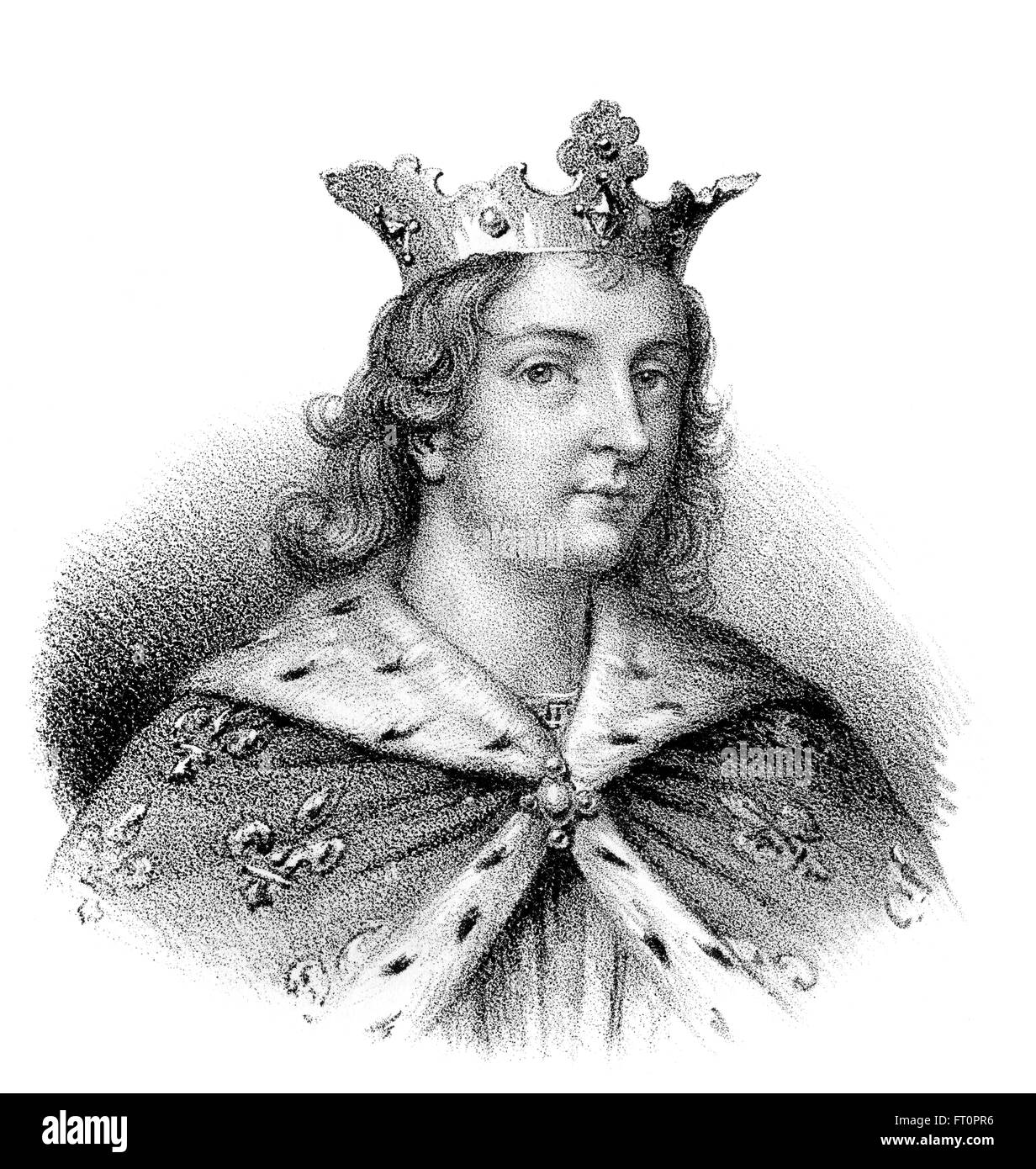 Clovis II 637-657, roi de Neustrie et de bourgogne, dynastie mérovingienne Banque D'Images