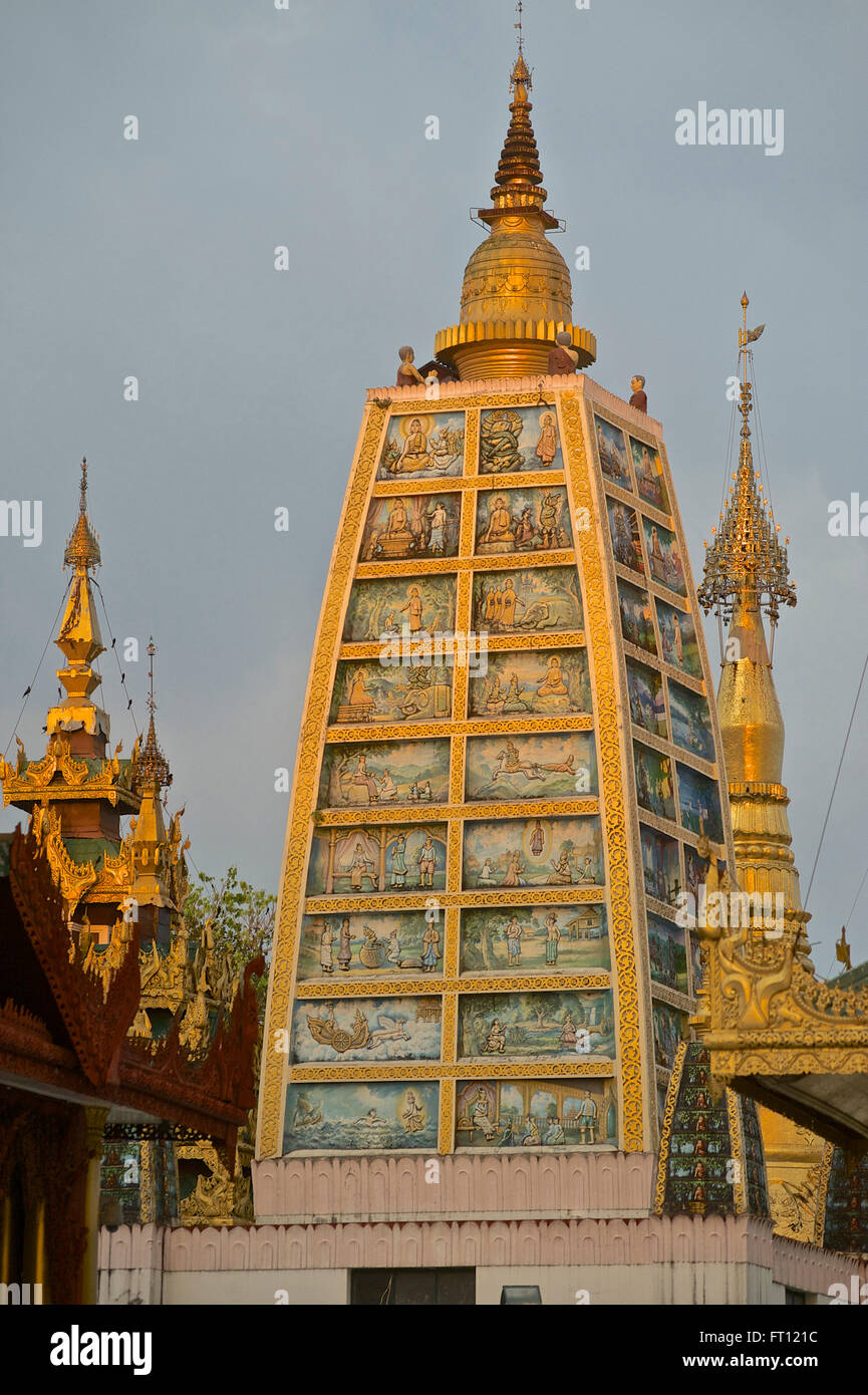 La pagode Shwedagon, Yangon, Rangoon, capitale du Myanmar, Birmanie Banque D'Images