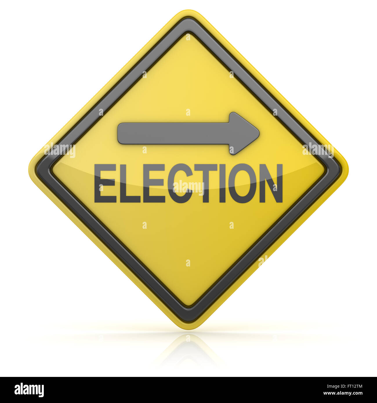 Panneau routier - l'élection à venir Banque D'Images