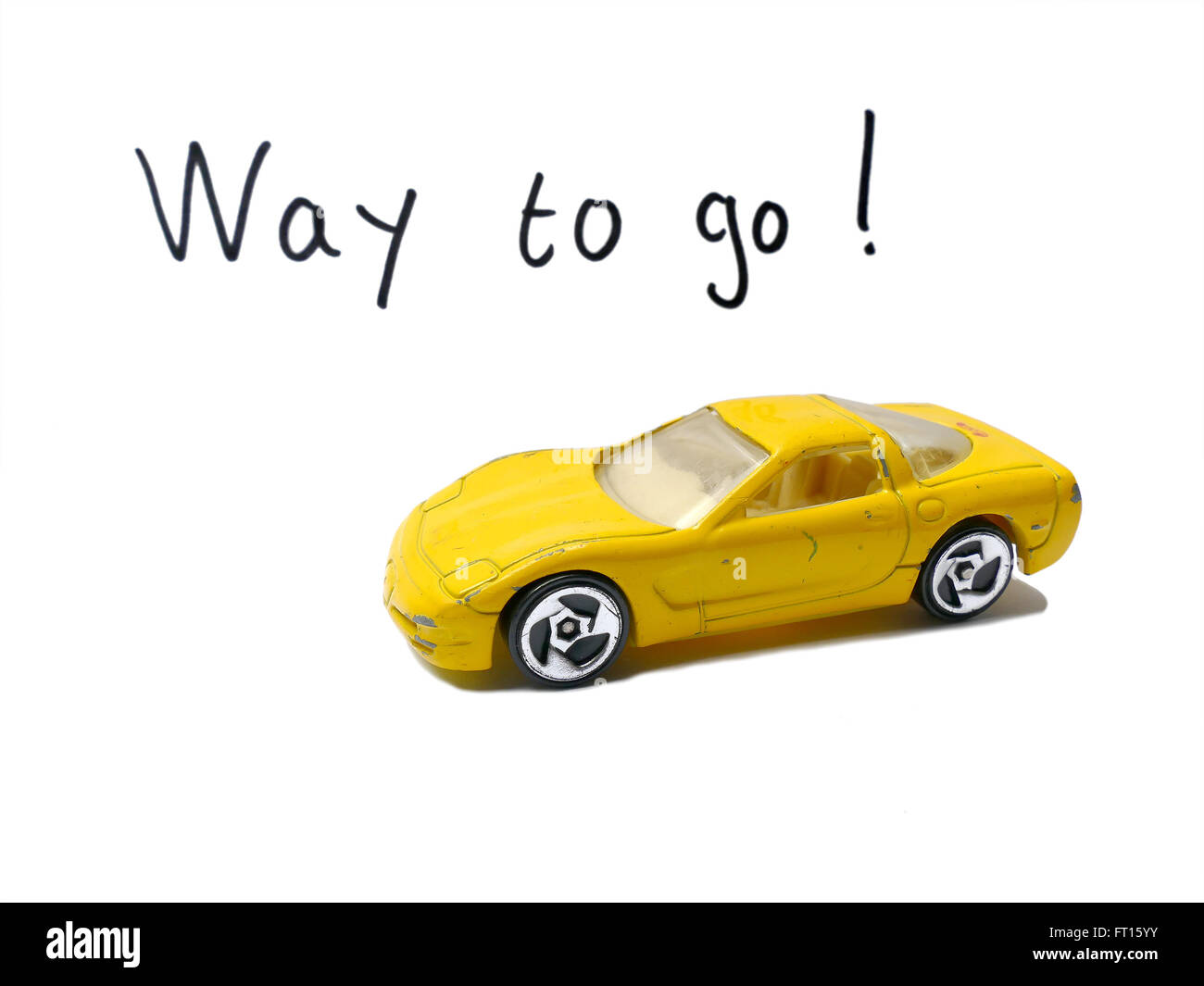 Felicitations Permis De Conduire Avec Jouet Ancien Modele De Voiture Photo Stock Alamy