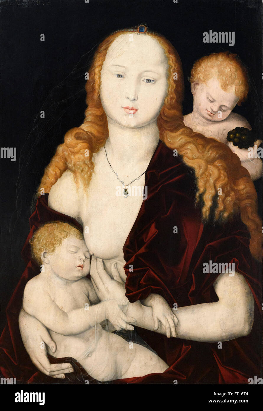 Hans Baldung Grien, (1484/85-1545), Marie et l'enfant et un ange, 1539. Banque D'Images
