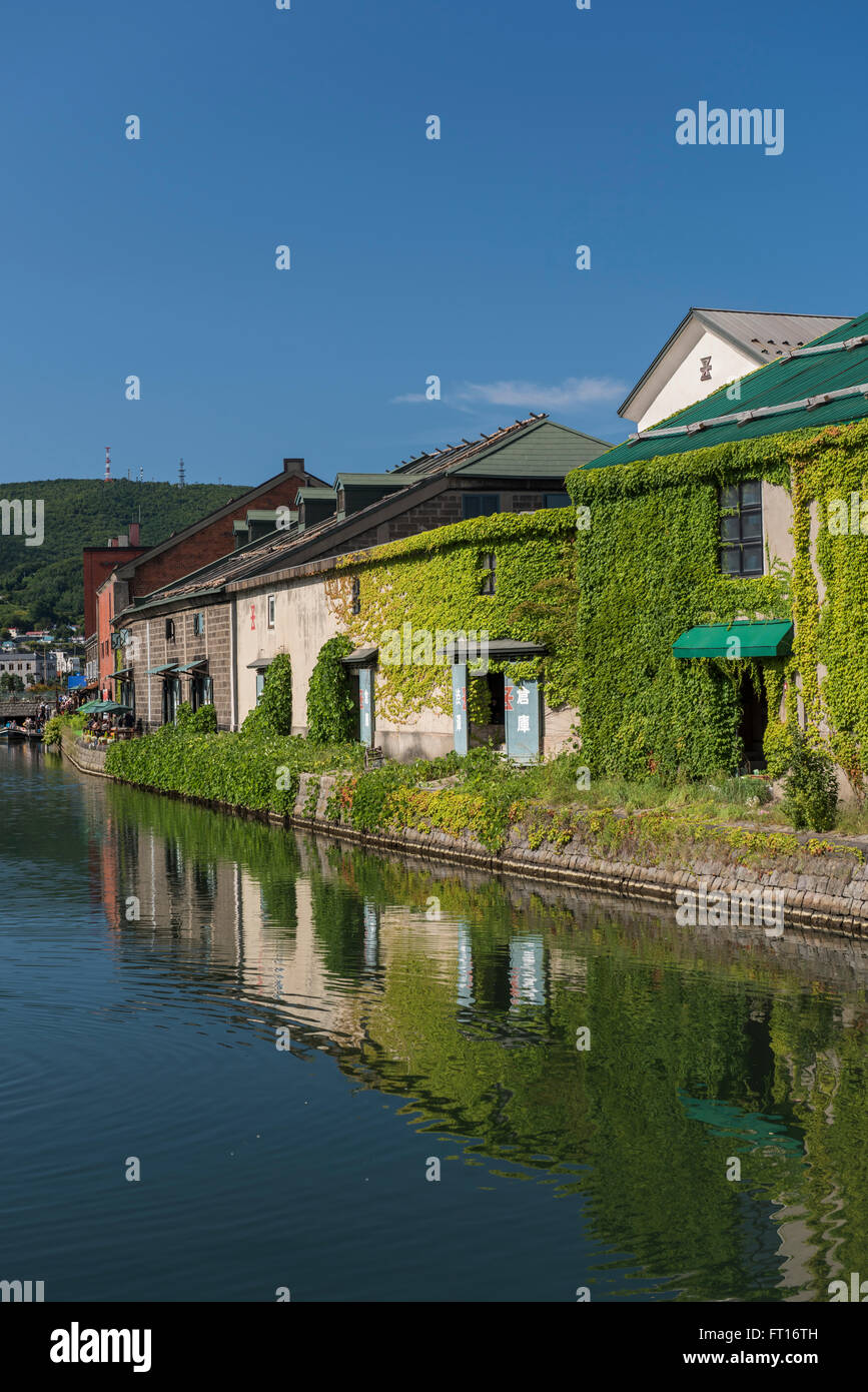 Canal d'Otaru, Hokkaido, Japon Banque D'Images
