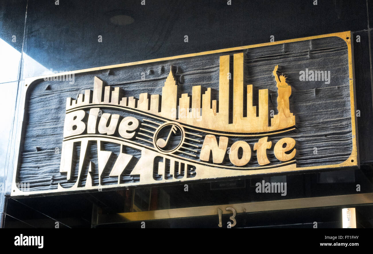 Le Blue Note Jazz Club à Greenwich Village à New York City Banque D'Images Le Blue Note Jazz Club à Greenwich Village à New York City Banque D'Images