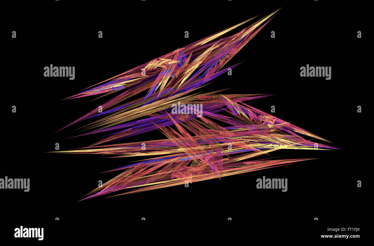 Résumé et impossible objet sur fond noir. Banque D'Images