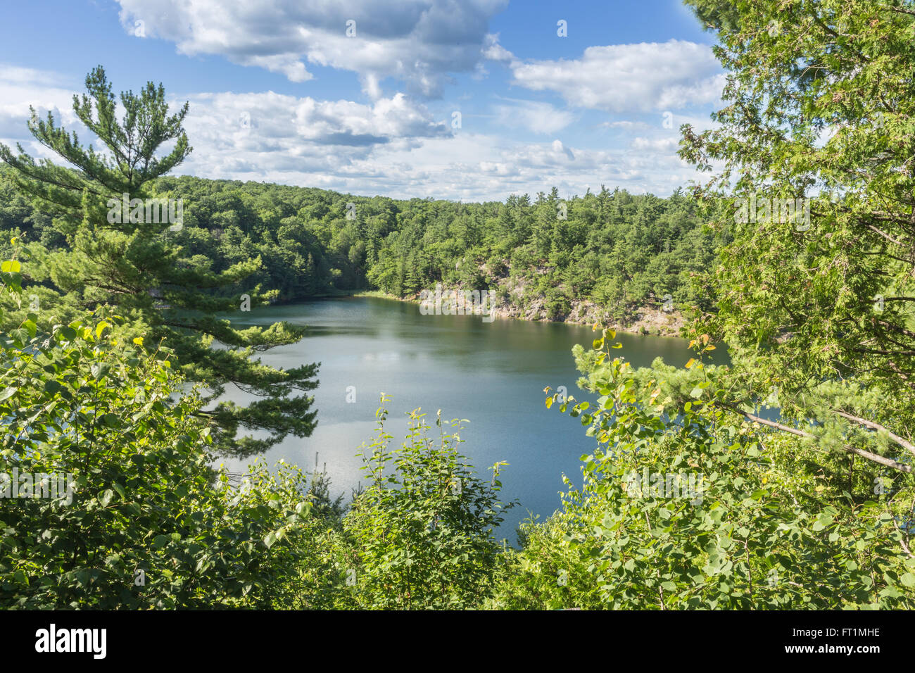 Lac Rose dans le parc de la Gatineau Banque D'Images Lac Rose dans le parc de la Gatineau Banque D'Images