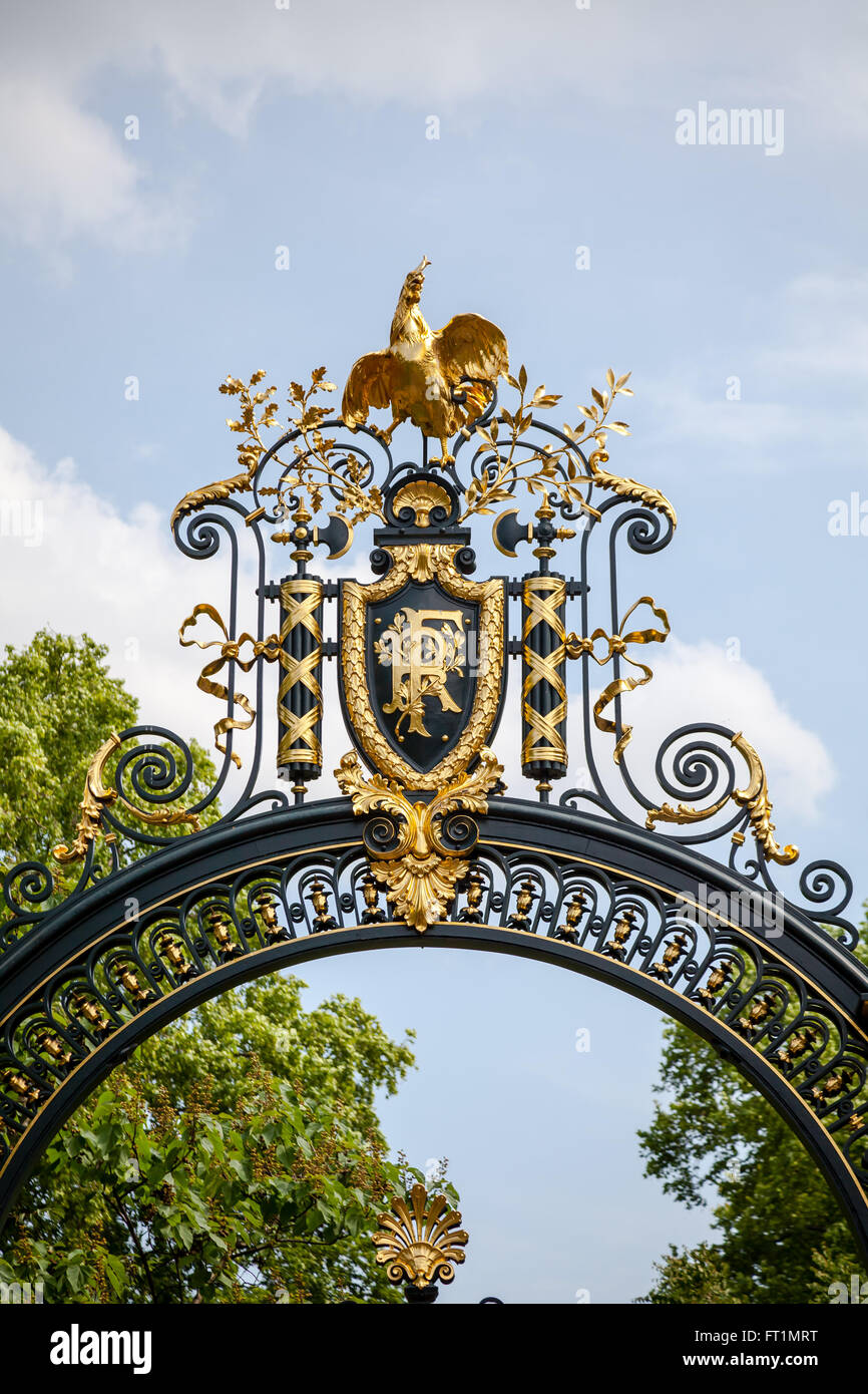 Portail du palais présidentiel français Elysée à Paris France Banque D'Images