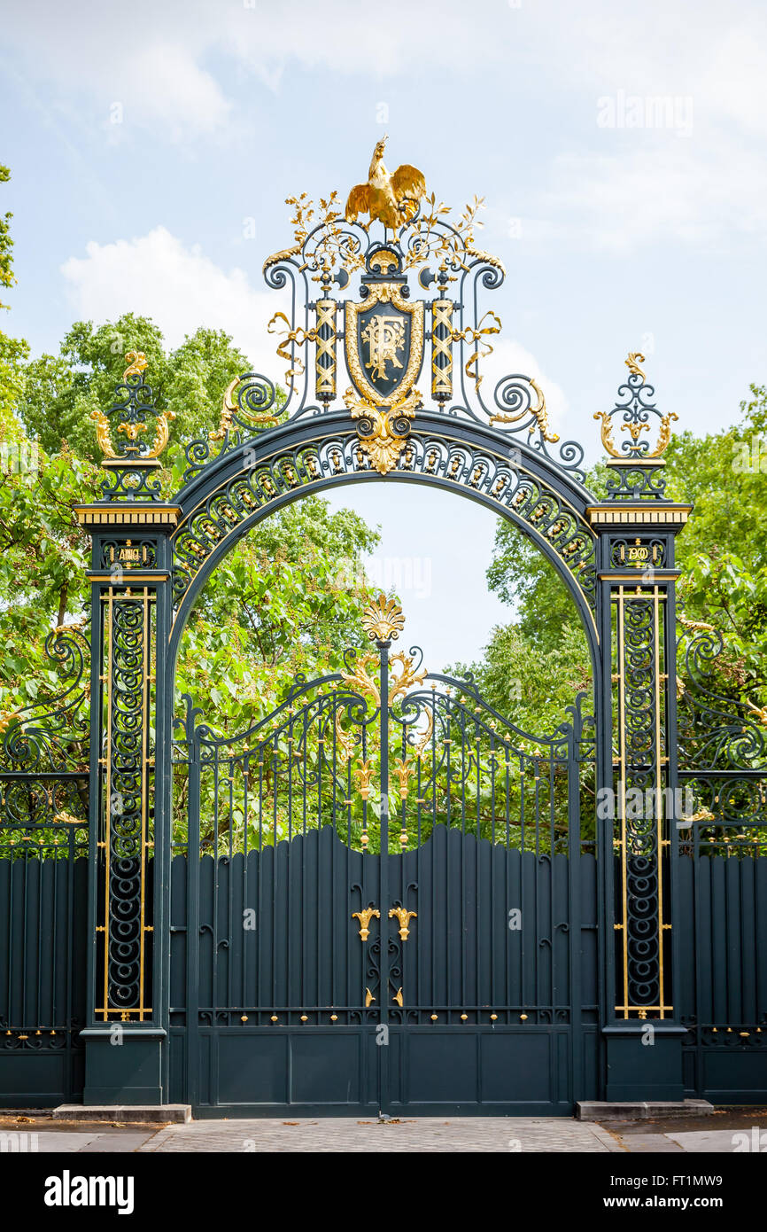 Portail du palais présidentiel français Elysée à Paris France Banque D'Images