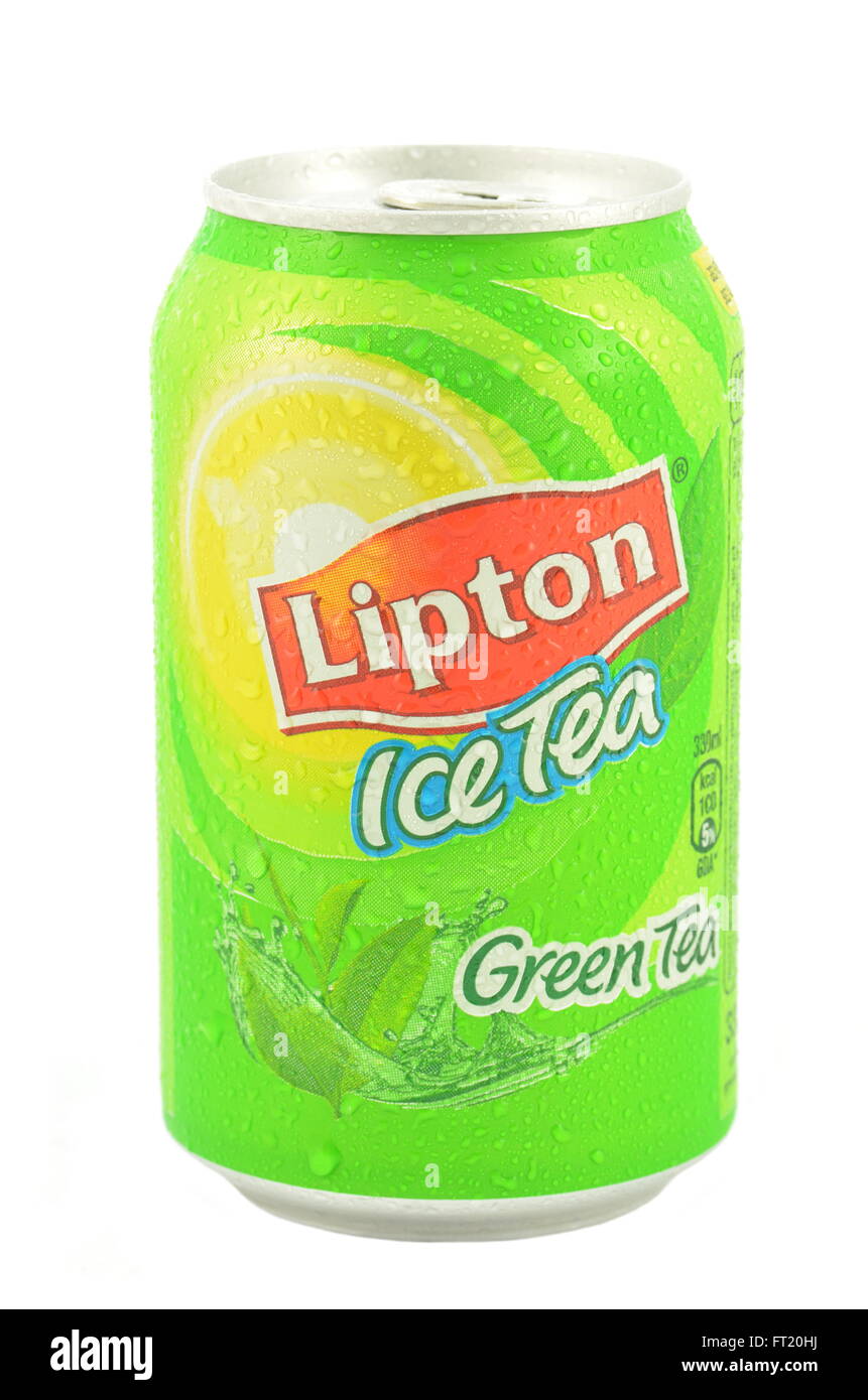 Lipton Ice Tea boisson. Lipton Ice Tea est une marque vendue par Lipton Banque D'Images