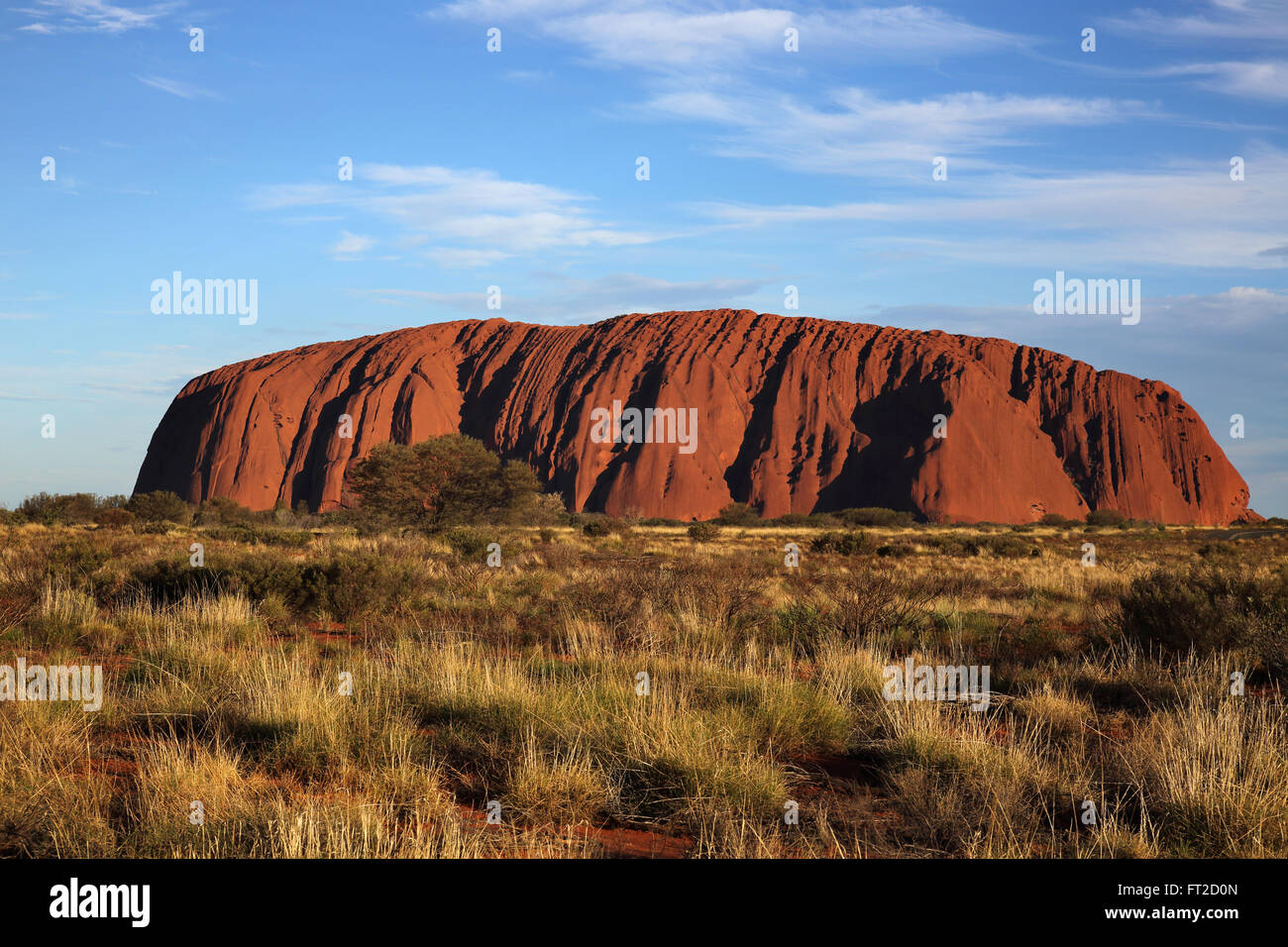 Coucher du soleil sur Uluru, dans le territoire du Nord Australie Banque D'Images