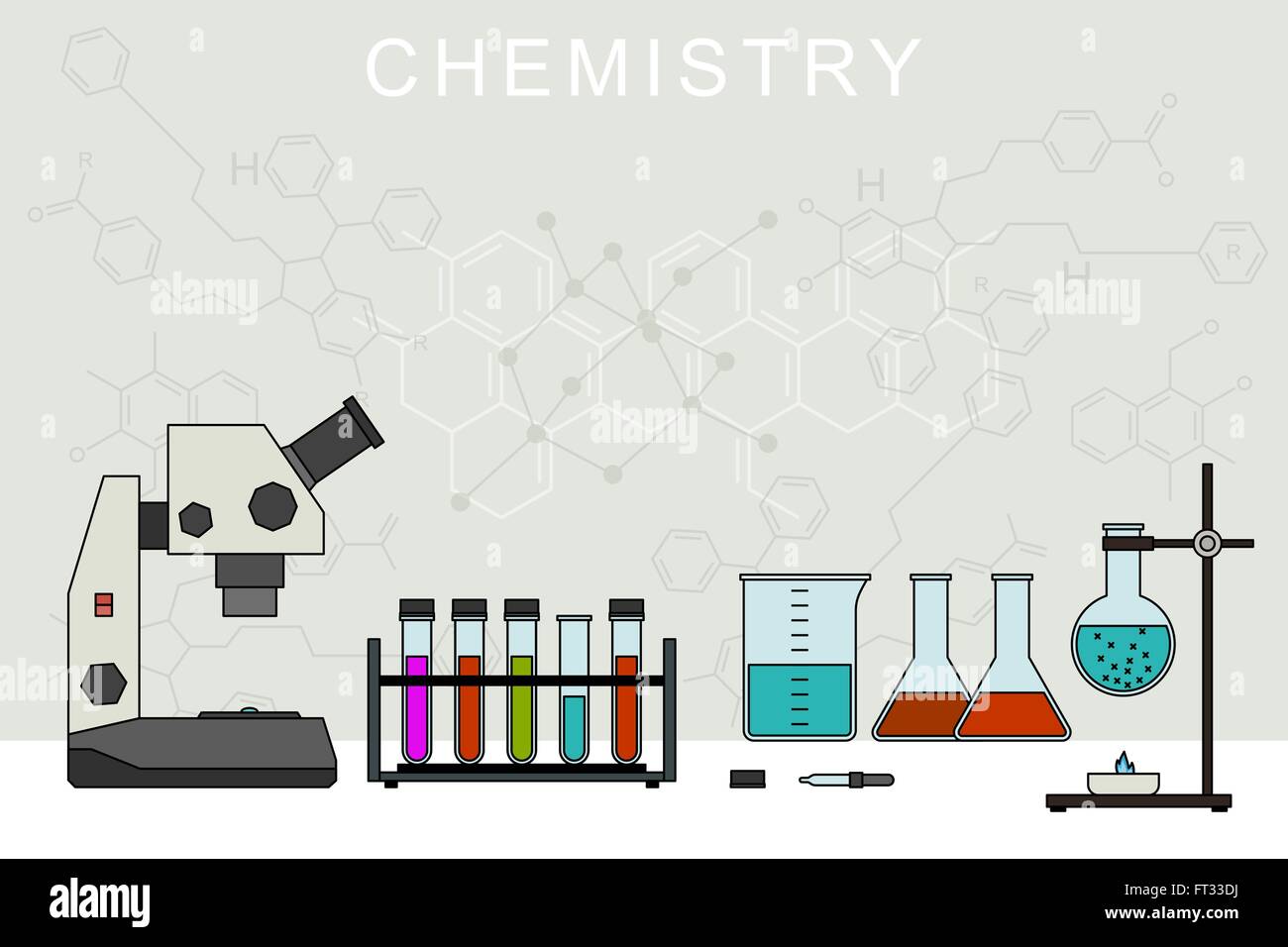 Vecteur chimie bannière. Illustration de Vecteur
