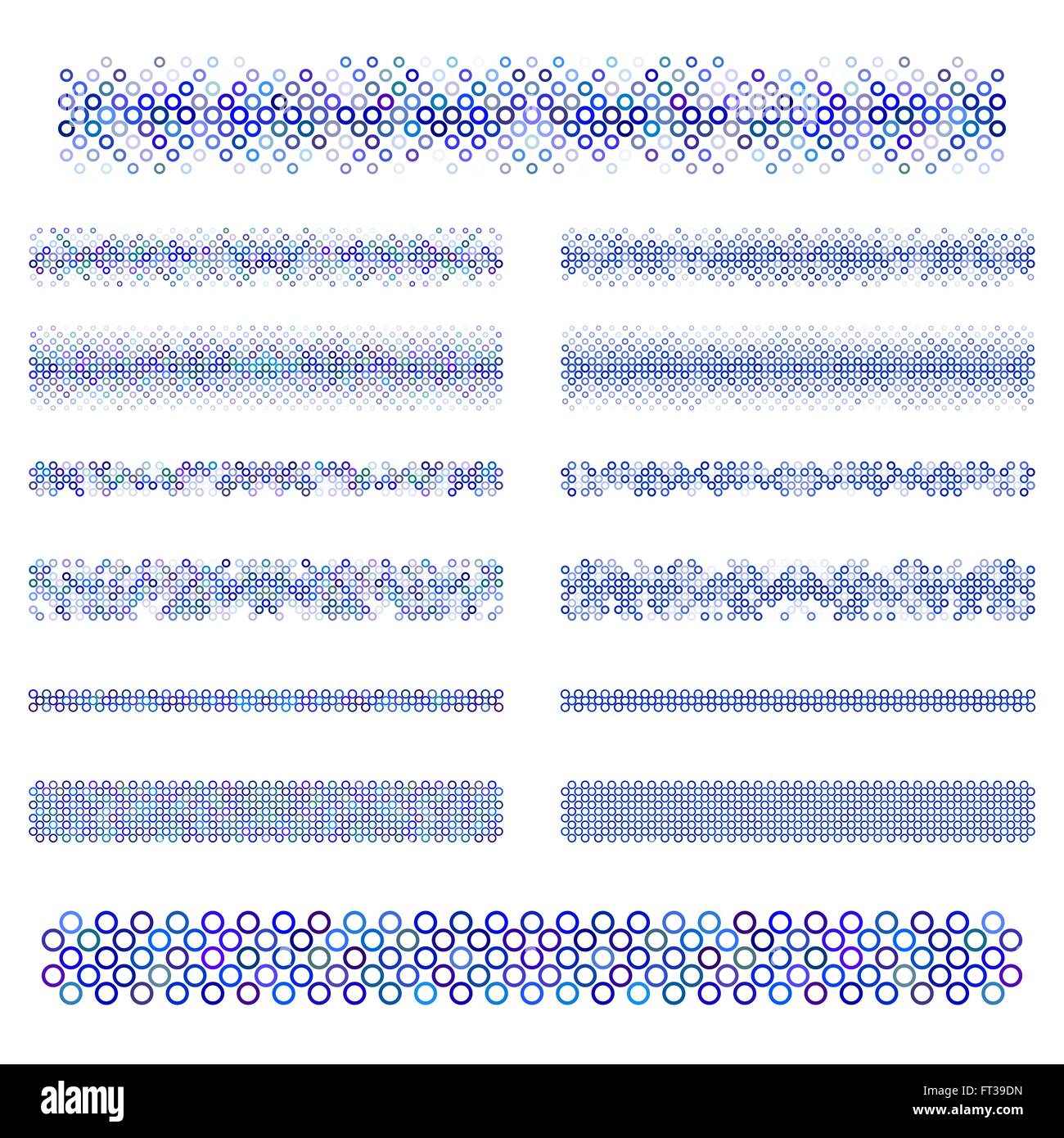 Éléments de design graphique - ligne de séparation bleu set Illustration de Vecteur
