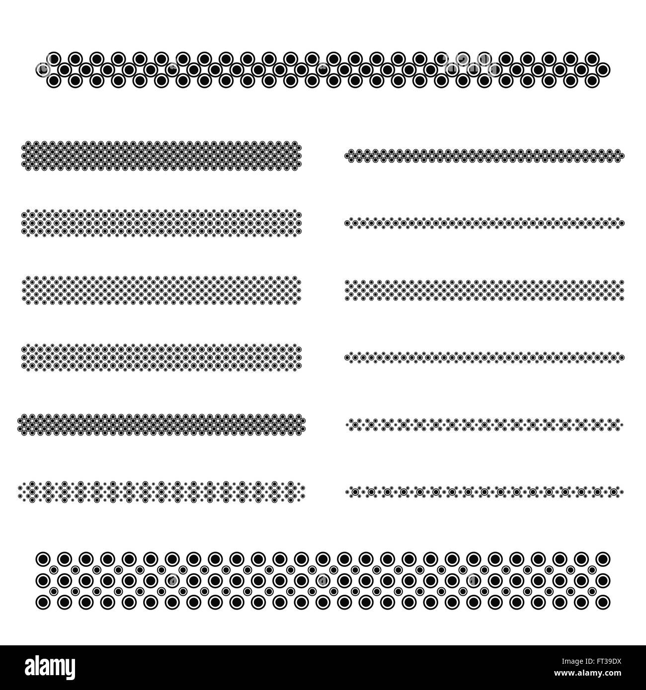 Éléments de design graphique - page ligne de séparation set Illustration de Vecteur