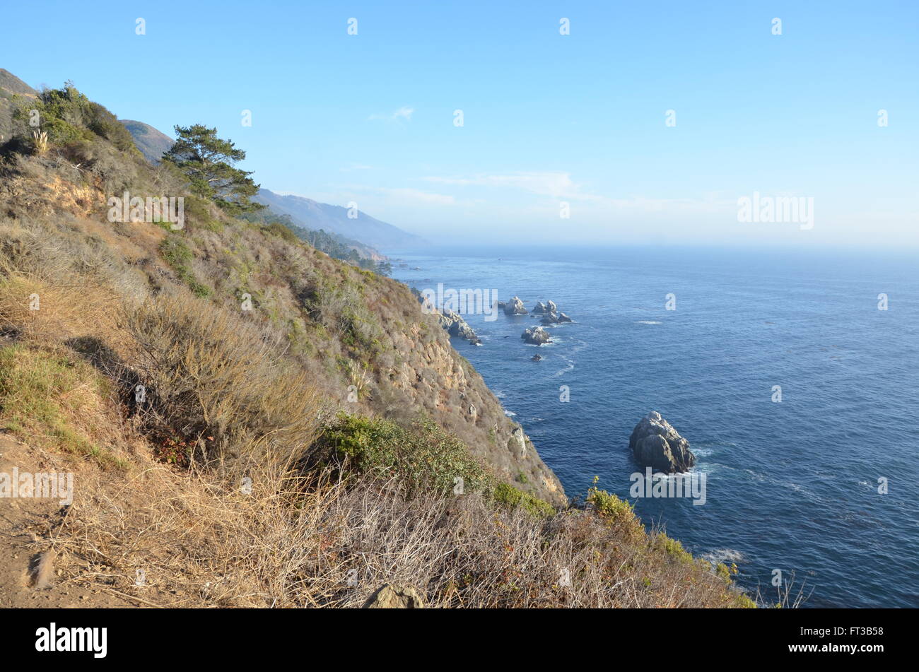 Une vue de la côte de la Californie le long de l'Autoroute de la côte Pacifique Banque D'Images