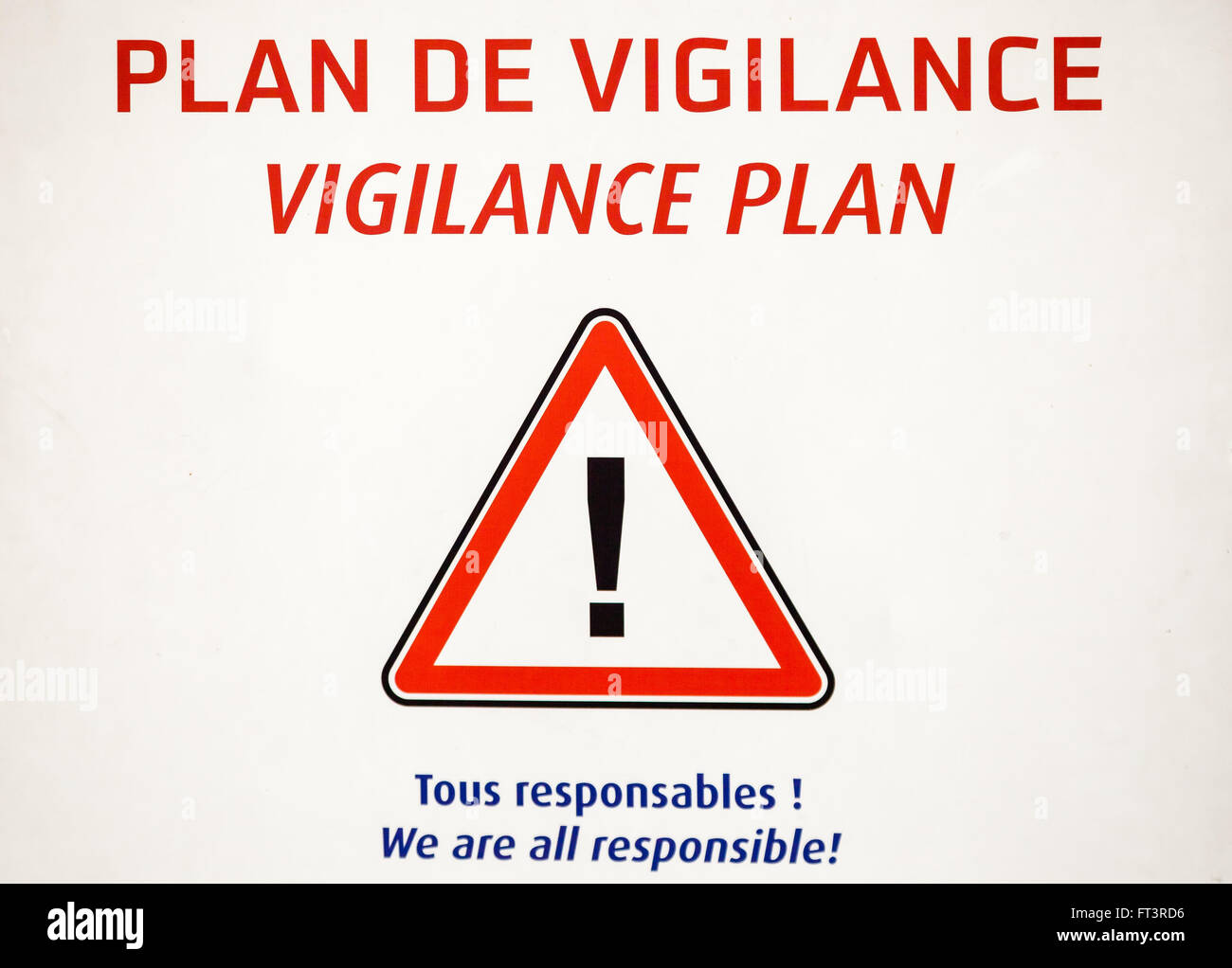 Plan Vigipirate Banque D'Images