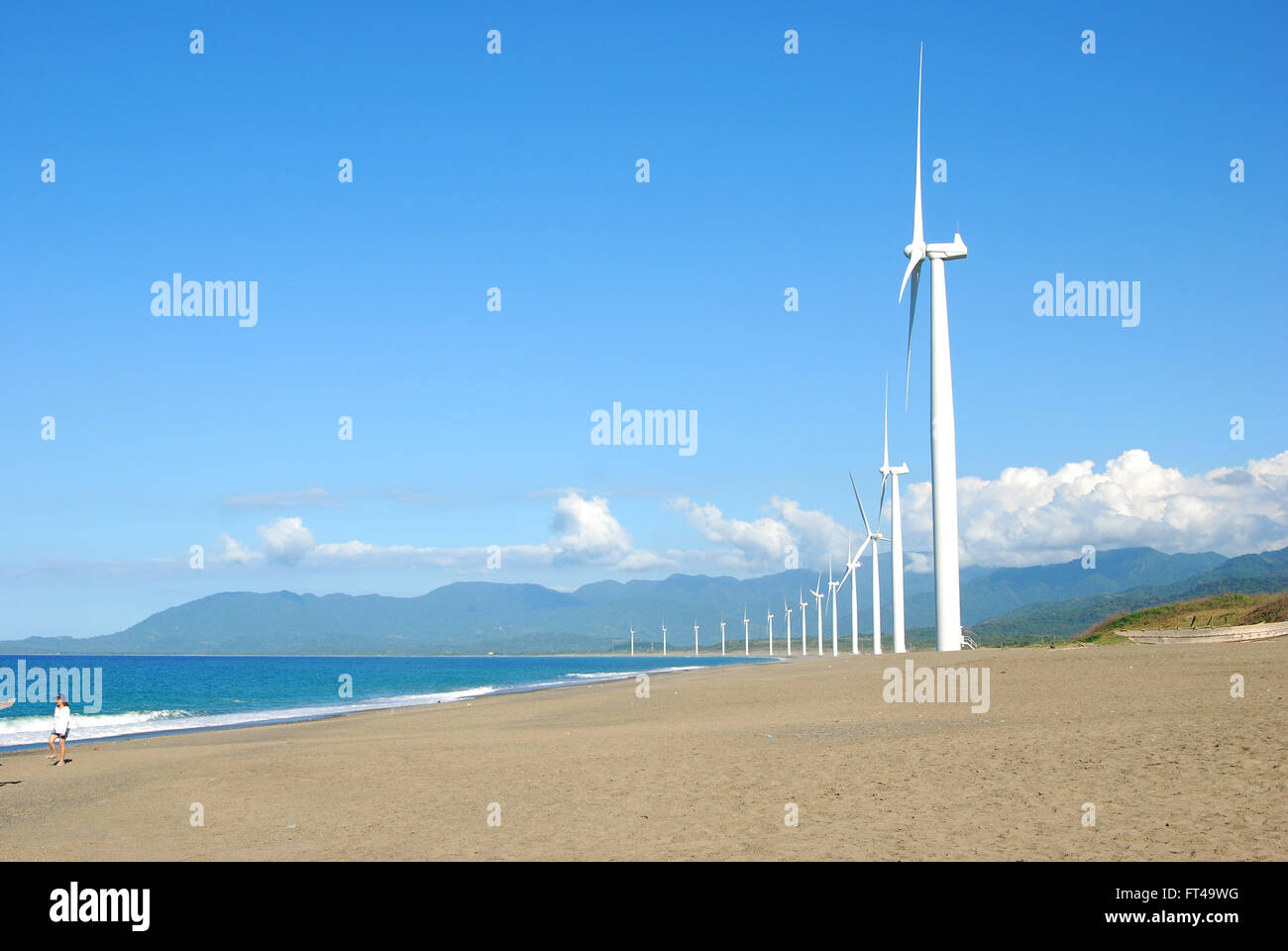 Ferme éolienne de Bangui, Ilocos Norte, Philippines Banque D'Images