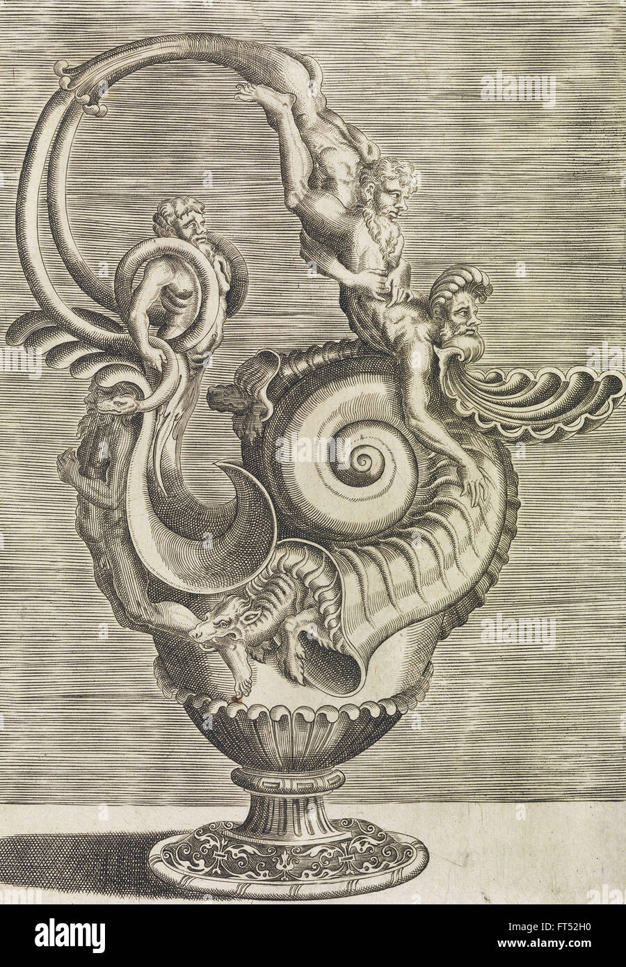 Cornelis Floris ii - buire avec poignée (6718116) - Cooper-Hewitt, National Design Museum Banque D'Images