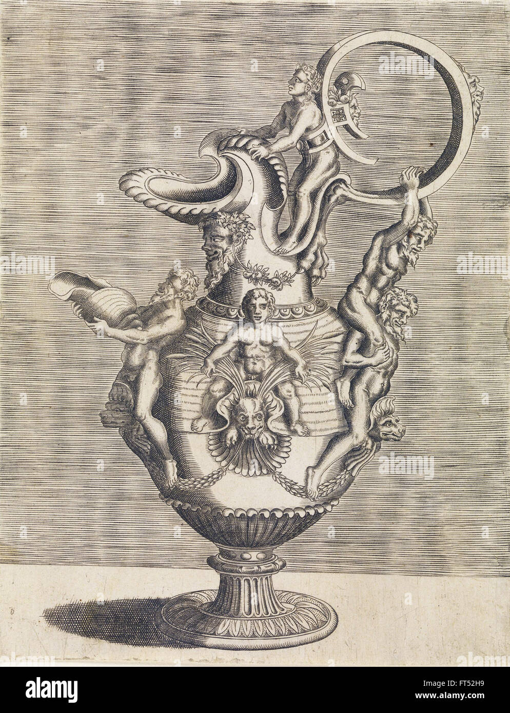 Cornelis Floris ii - buire avec poignée - Cooper-Hewitt, National Design Museum Banque D'Images