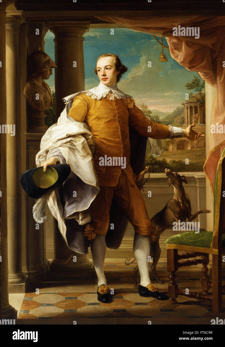 Pompeo Batoni - Portrait de Sir Wyndham Knatchbull-Wyndham - Los Angeles County Museum of Art Banque D'Images