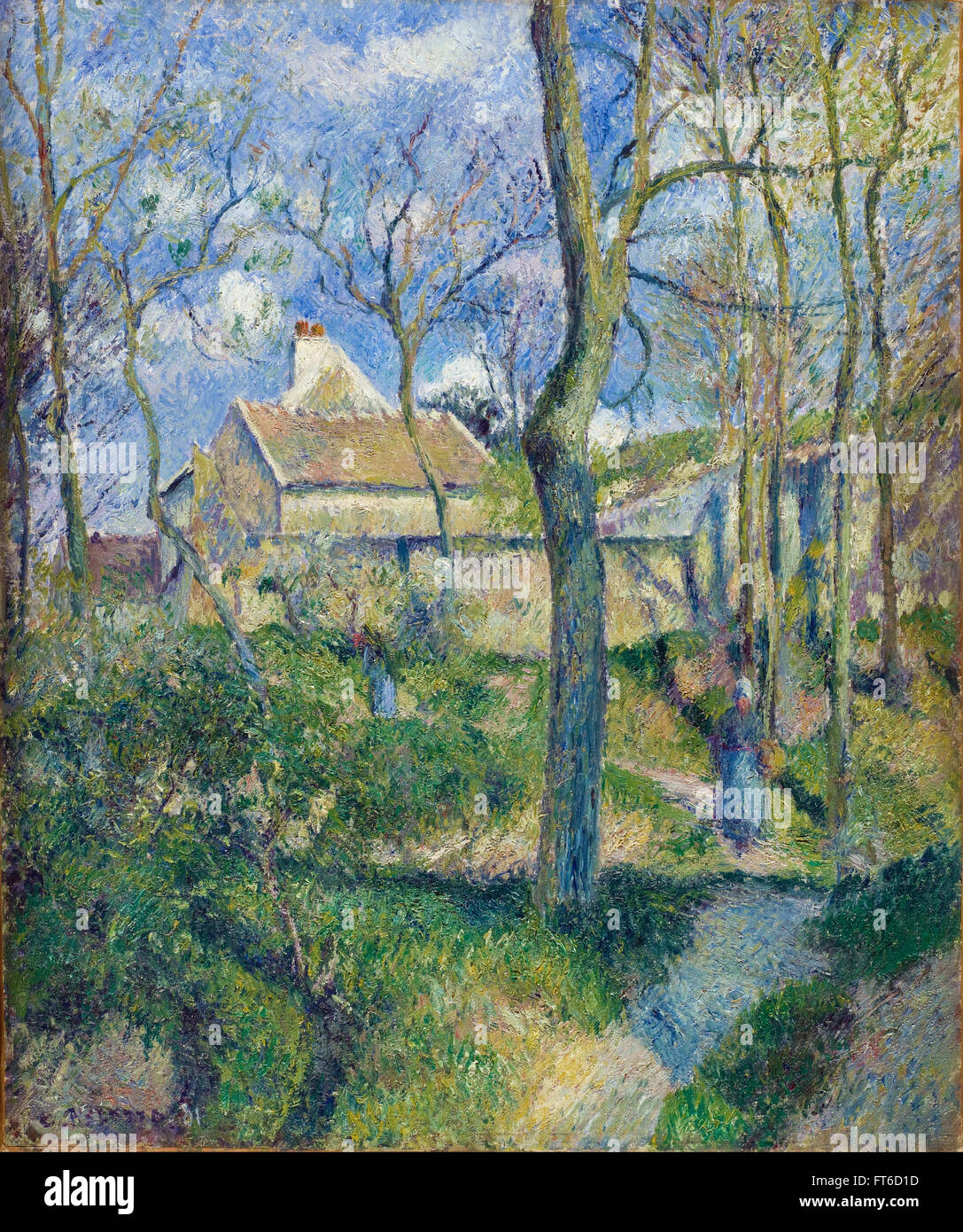 Camille Pissarro - Le chemin vers les Pouilleux, Pontoise - Los Angeles County Museum of Art Banque D'Images