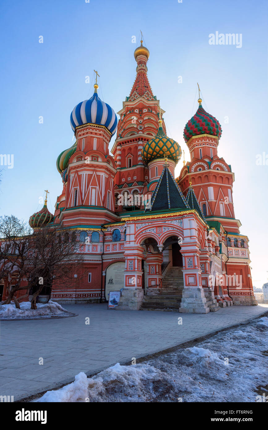 Cathédrale sur la Place Rouge à Moscou, Russie Banque D'Images