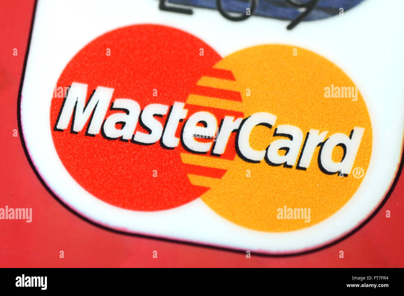 Libre de MasterCard Carte de débit isolé sur fond blanc. Banque D'Images